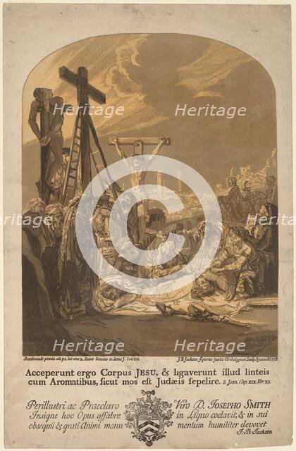 Descent from the Cross, 1738. Creator: John Baptist Jackson.