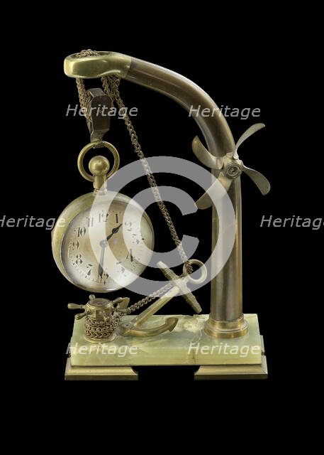Nautical clock gifted from Pres. Theodore Roosevelt to William L. Houston, 1905-1919. Creator: Unknown.