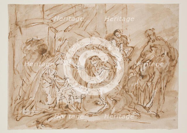 Adoration of the Shepherds, 17th century. Creator: Antonio Balestra.