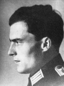 Claus Schenk Graf von Stauffenberg, German army officer, c1930s-c1940s. Artist: Unknown