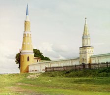 Corner tower of the Golutvin Monastery, Kolomna, 1912. Creator: Sergey Mikhaylovich Prokudin-Gorsky.