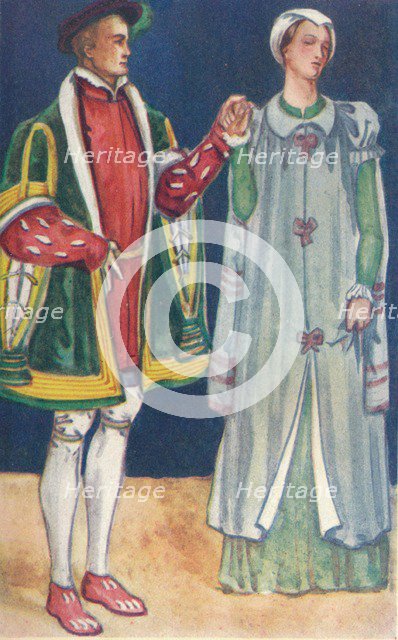 'A Man and Woman of The Time of Edward VI', 1907. Artist: Dion Clayton Calthrop.