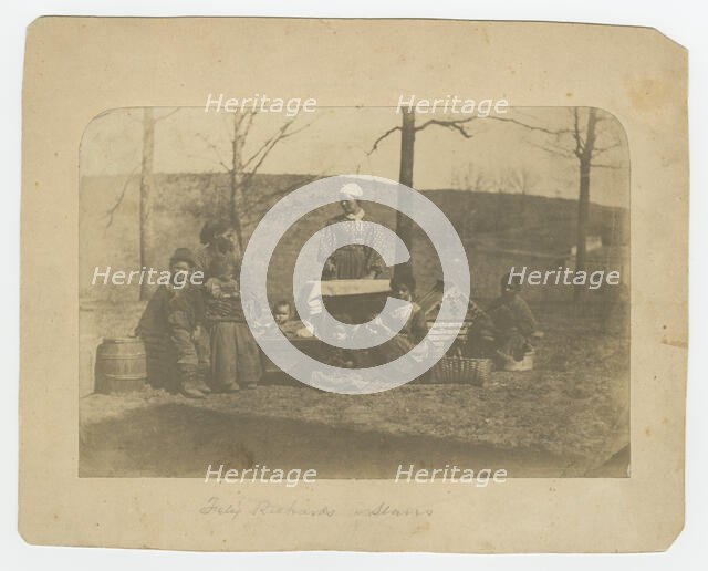 Albumen print of enslaved women and their children near Alexandria..., Dec 2, 1861 to Mar 10, 1862. Creator: James E. Larkin.