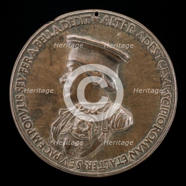 Federigo da Montefeltro, 1422-1482, Count of Urbino 1444, and Duke 1474 [obverse], 1468. Creator: Clemente da Urbino.