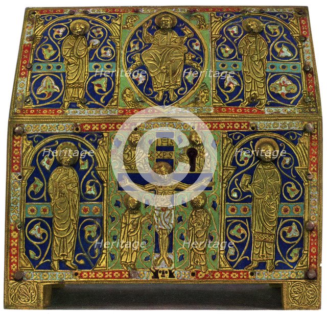 Reliquary, champlevé enamel on copper, 13th century, (1931). Artist: Unknown