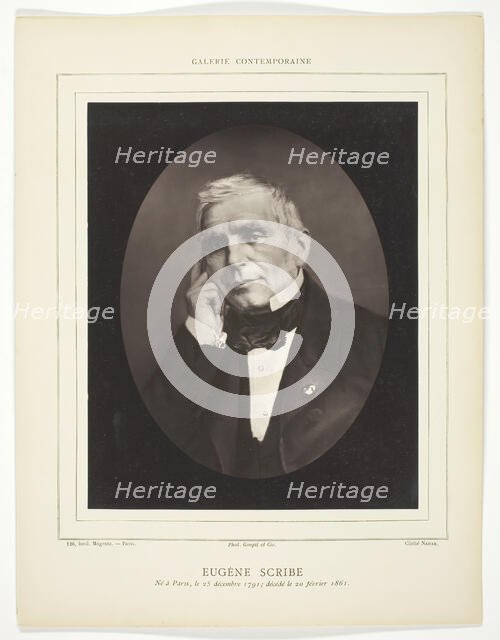 Eugène Scribe, c. 1858. Creator: Nadar.