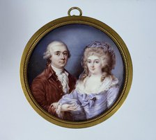 Portrait thought to be of the Marquis and Marquise de Beauharnais. Creator: Jacques Lebrun.