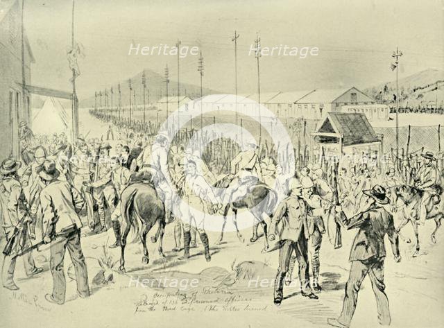 'The Occupation of Pretoria: Release of British Officers', (1901). Creator: Melton Prior.
