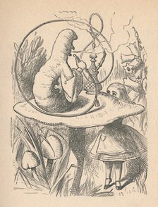 'Alice and the caterpillar', 1889. Artist: John Tenniel.