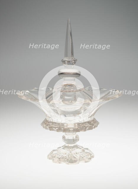 Compote and Cover, Bristol, c. 1850. Creator: Unknown.