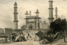 'Mosque at Mathura', 1835. Creator: William Daniell.