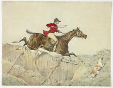 Pink Coated Rider, 1827. Creator: Henry Thomas Alken.
