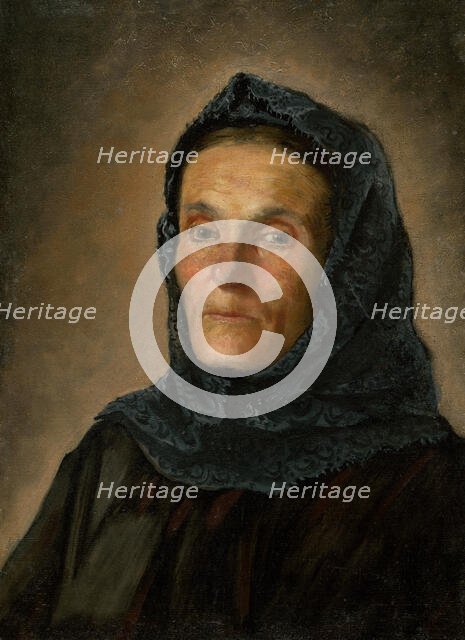 Portrait of Mária Matusková, mid-late 19th century. Creator: Peter Michal Bohún.