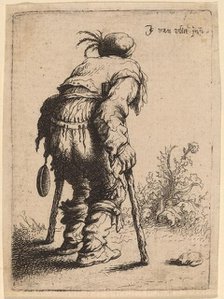 Beggar with Two Crutches, 1632. Creator: Jan Georg van Vliet.