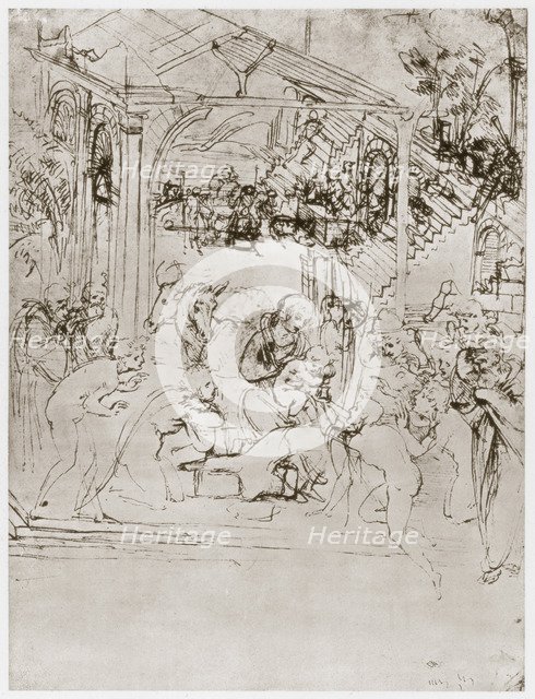 'The Adoration of the Kings', c1480. Artist: Leonardo da Vinci