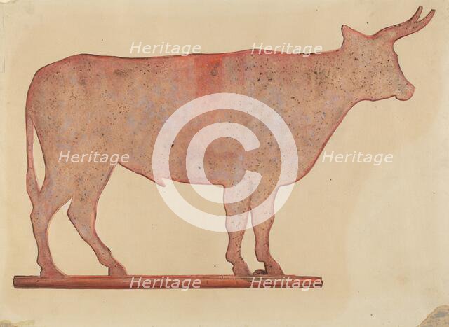Steer Weather Vane, c. 1938. Creator: Mina Lowry.