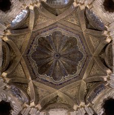 Dome of the Mihrab of the Mosque of Cordoba, coated in fine Byzantine mosaic, built by the King A…