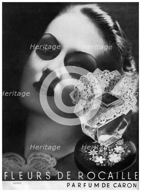 An advertisement for Caron perfume, 1938. Artist: Unknown