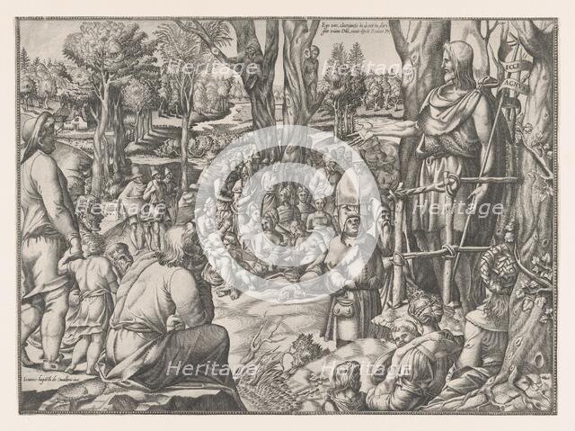 St. John Preaching in the Desert, 1535-55. Creator: Jean Mignon.