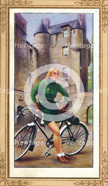 'Lady Cyclist, 1939', 1939. Artist: Unknown.