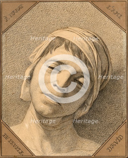 Jean Paul Marat. Artist: David, Jacques Louis (1748-1825)