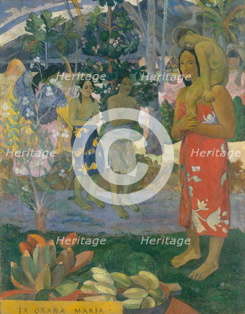 Ia Orana Maria (Hail Mary), 1891. Creator: Paul Gauguin.