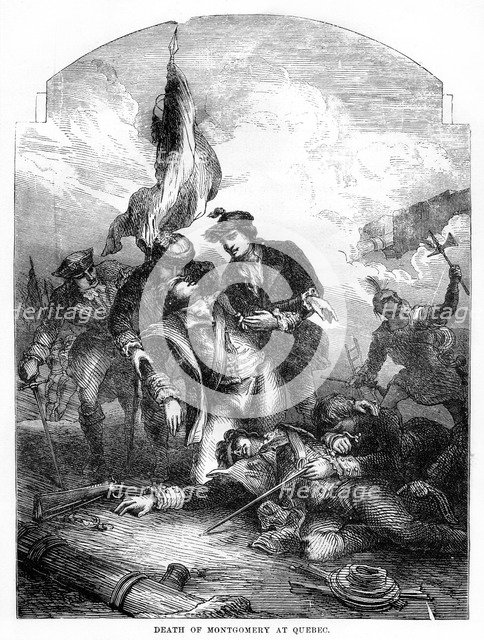 The Death of General Richard Montgomery at Quebec, 1775, (1872). Artist: Unknown