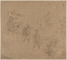 Album of Daoist and Buddhist Themes: Procession of Daoist Deities: Leaf 15, 1200s. Creator: Unknown.