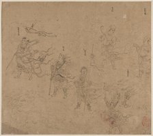 Album of Daoist and Buddhist Themes: Procession of Daoist Deities: Leaf 15, 1200s. Creator: Unknown.