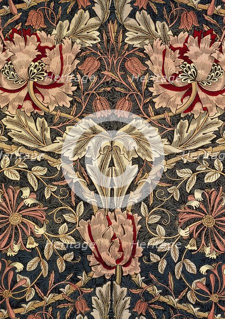 Decorative fabric, 1876-1890. Creator: Morris, William, Morris Tapestry Works (1834-1896).