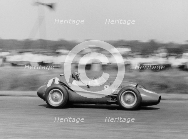 Peter Collins in a Ferrari Dino, British Grand Prix, Silverstone, 1958. Artist: Unknown