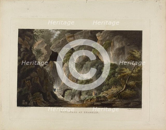 Waterfall at Shanklin, c. 1794. Creator: Piercy Roberts.