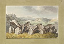 A Prehistoric Stone Circle on a Mound, an Extensive Landscape Beyond, mid-18th-early 19th cent. Creator: Johann Heinrich Wilhelm Tischbein.