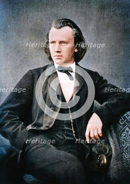 Johannes Brahms (1833-1897), German composer and pianist, c1866. Creator: Unknown.