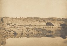 Vue prise au Nord de Philae - Village de Kounoço, 1849-50. Creator: Maxime du Camp.