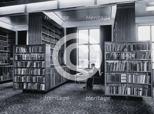 The Wellcome Building, Euston Road, London: the Reading Room after reconstruction..., 1962. Creator: Unknown.
