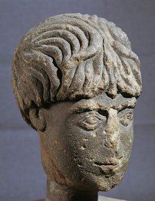 Stone head of Antenociticus, 2nd century BC. Artist: Unknown