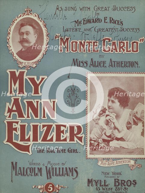 'My Ann Elizer', 1898. Creator: Unknown.