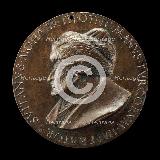 Mehmed II, 1430-1481, Sultan of the Turks 1451 [obverse], c. 1481. Creator: Costanzo da Ferrara.