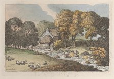 A Watercourse, from "Views in Cornwall", 1812., 1812. Creator: Thomas Rowlandson.