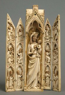 Tabernacle with the Virgin and Child and Scenes from the Life of Christ, French, ca. 1300-1325. Creator: Unknown.