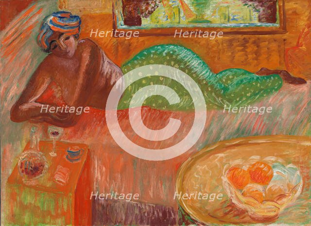 Reclining Odalisque, 1933. Creator: Sigrid Hjerten.