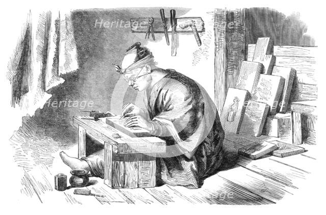 A Japanese wood-engraver, 1864. Creator: Unknown.