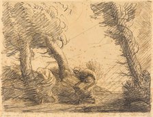 Harvesters Surprised by the Storm (Moissoneuses surprises par l'orage). Creator: Alphonse Legros.