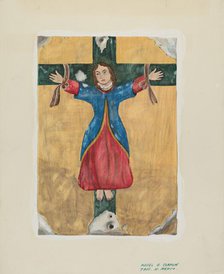 Painting of St. Liberata, c. 1939. Creator: Majel G. Claflin.