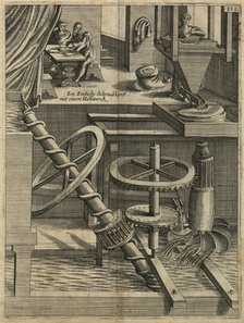 A Mill als Perpetuum mobile, 1629. Artist: Anonymous  