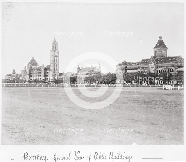 Bombay, General View of Public Buildings, Late 1860s. Creator: Samuel Bourne.