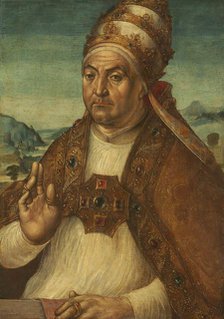 Portrait of Pope Sixtus IV della Rovere, early 1500s. Creator: Pedro Berruguete (Castilian, c. 1504), attributed to.
