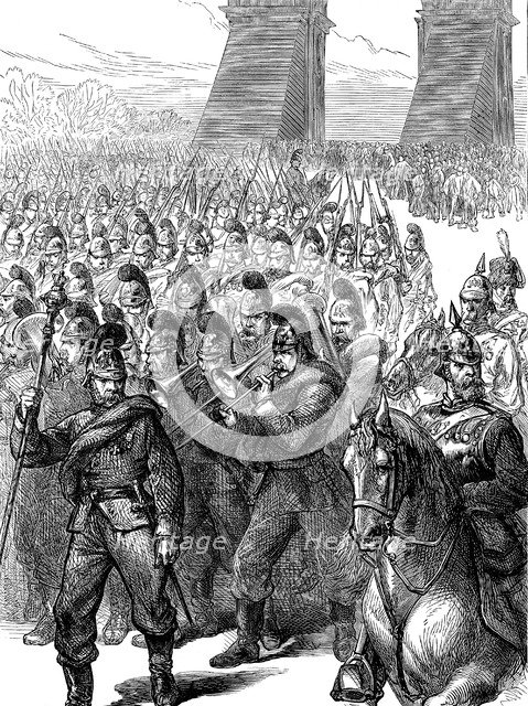 Occupation of Paris by the Germans after the Franco-Prussian War, 1871 (c1880). Artist: Unknown