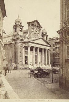 Genoa - Church [Basilica] of the Annunciation of the Blessed Virgin Mary in the Desert, 1870-1880.  Creator: Alfredo Noack.
